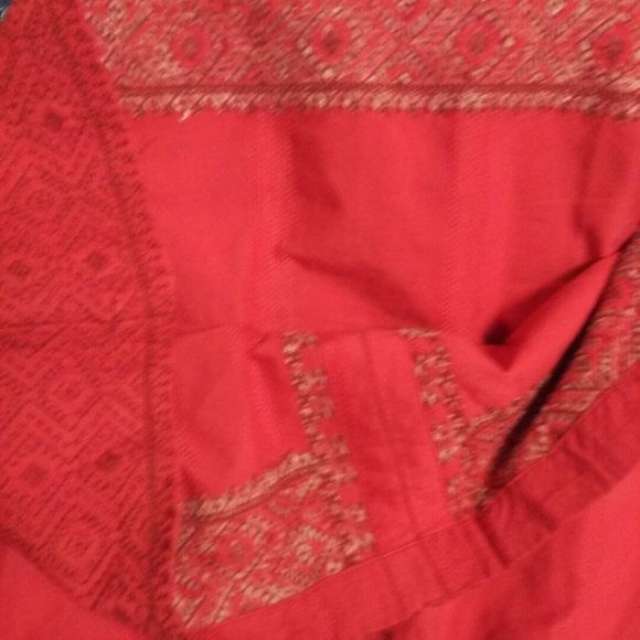 Madewell  Camelia Embroidered Tassel Top Flame Red - Picture 7 of 7